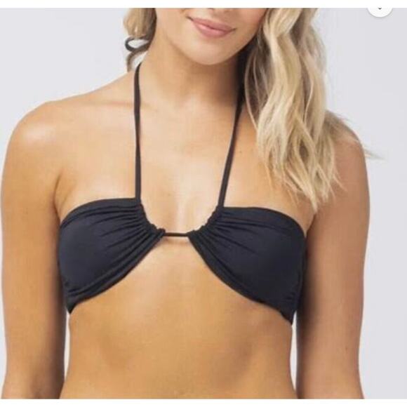 LSPACE 'Dawn' Multi-Way Bandeau Bikini Top and bottom black size small (New) - Picture 4 of 4